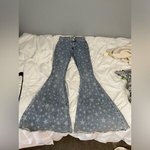 RockNRoll Cowgirl Bellbottom Star Jeans